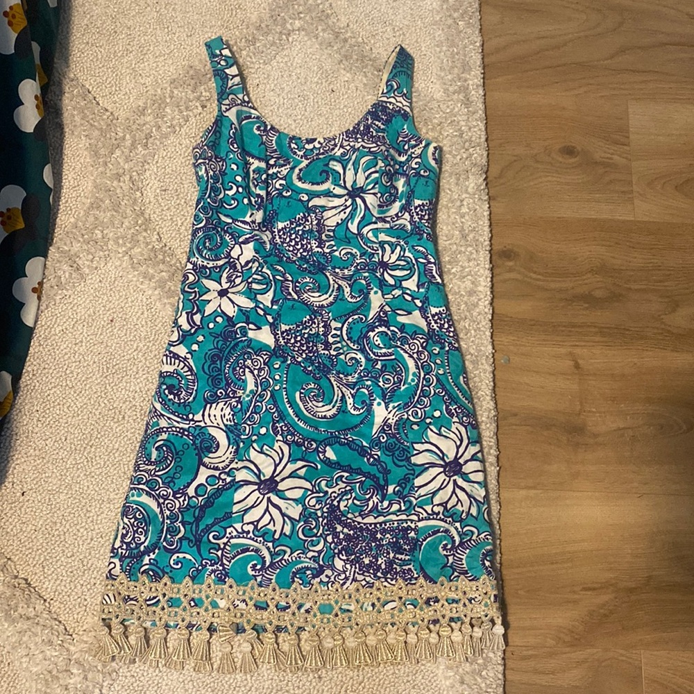 Lilly Pulitzer eaton shift dress with tassels